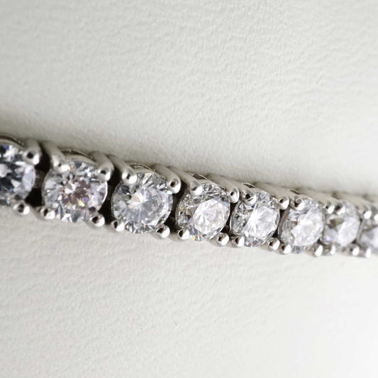 14k White Gold LAB Diamond Tennis Bracelet image 1