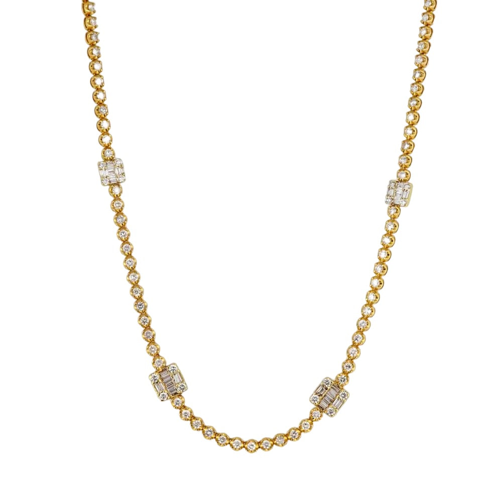 14k Diamond Yellow Gold Chain image 0