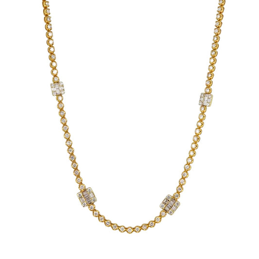14k Diamond Yellow Gold Chain image 0