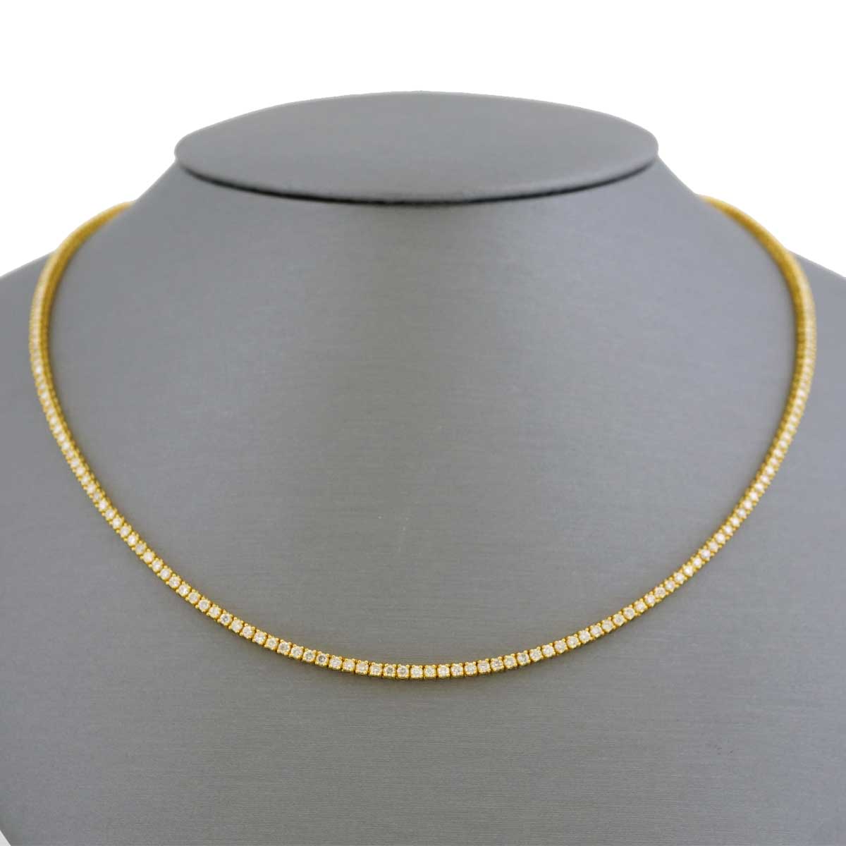 14k Yellow Gold Diamond Tennis Chain image 0