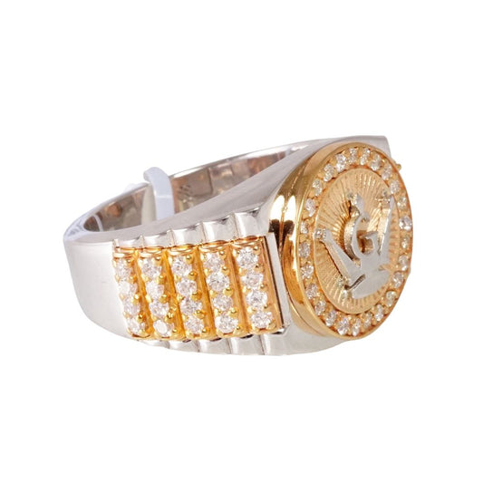 14k Crown Gold Diamond Ring image 1