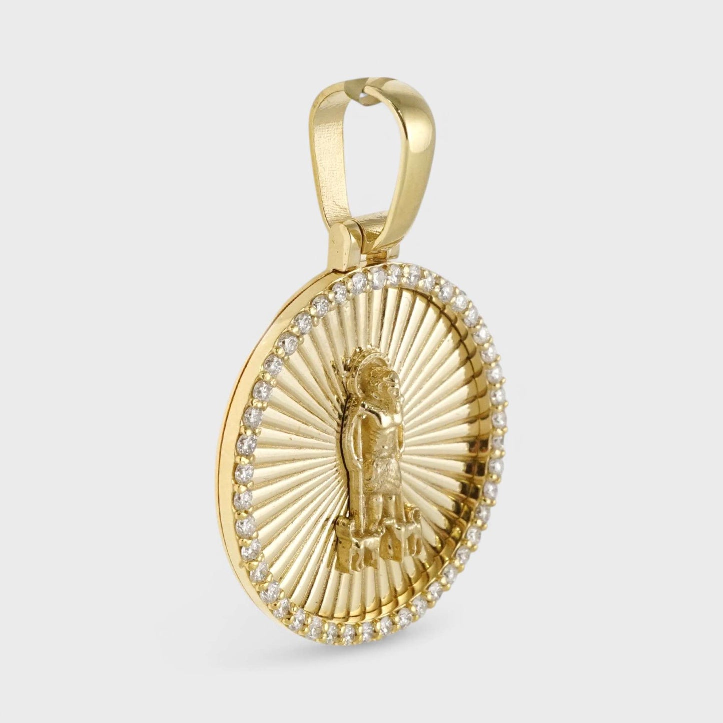 10k Yellow Gold Diamond San Lazaro Pendant image 1