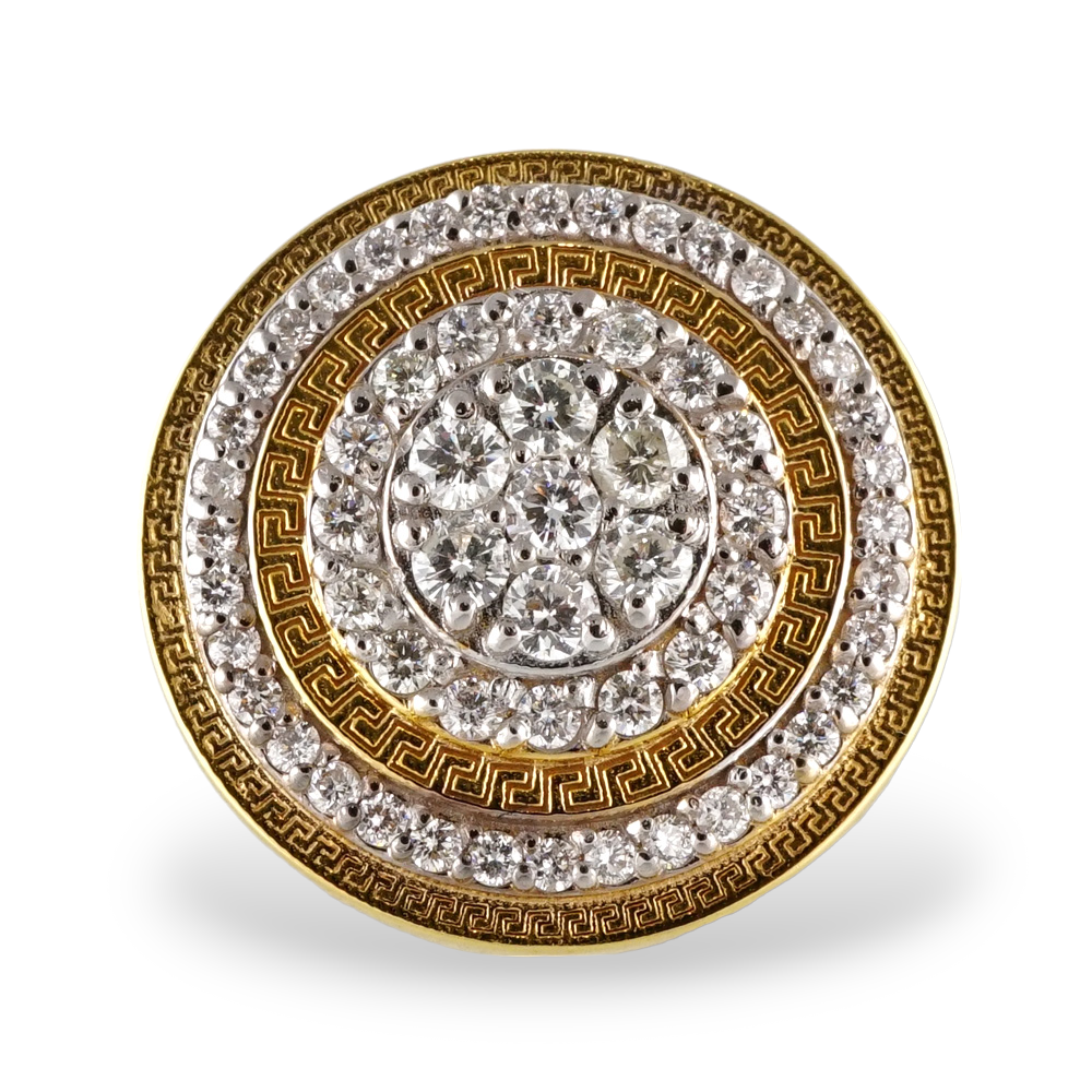 14k Gold Diamond Round Ring image 2