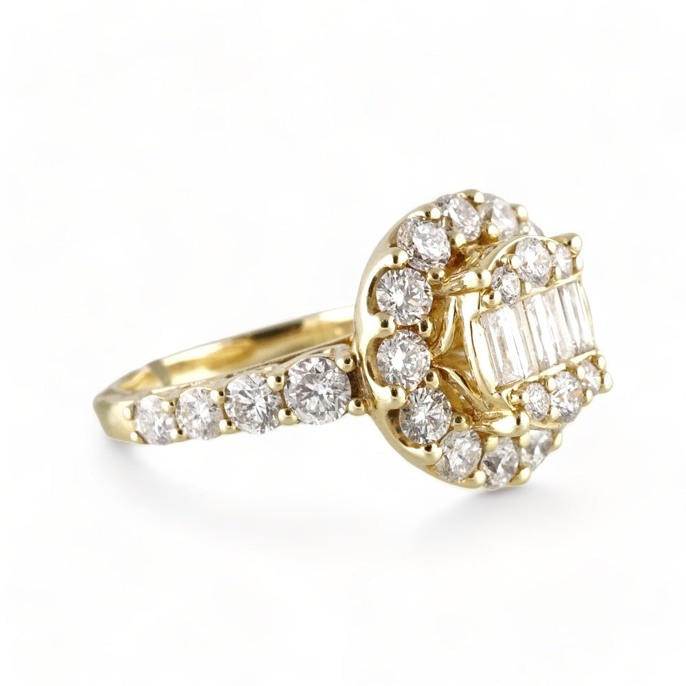14k Yellow Gold Solitaire Ring image 2