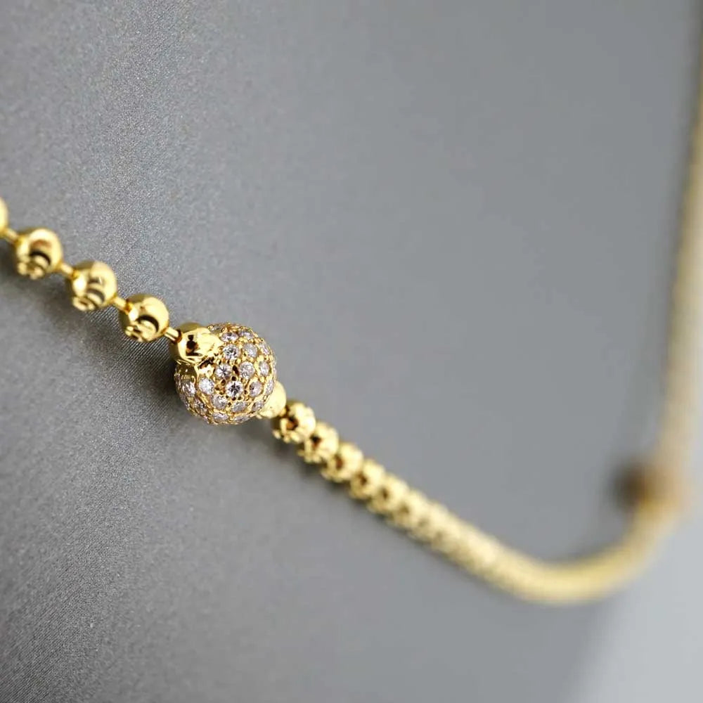 Unisex 14k Yellow Gold Ball Chain image 1