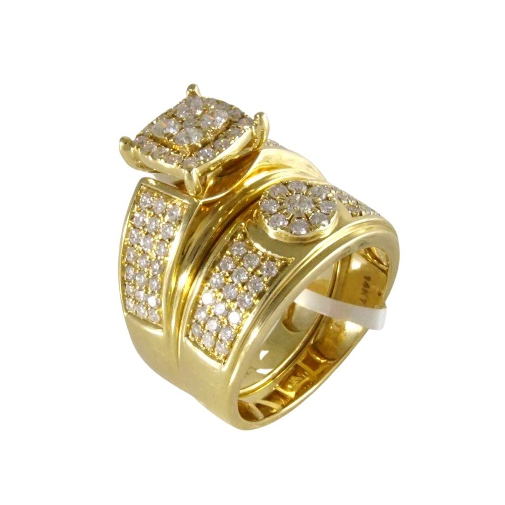 14k Yellow Gold Duo Ring Set image 3