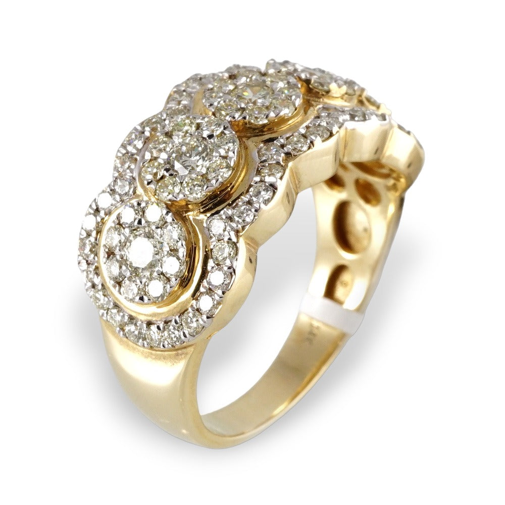 Unisex 14k Yellow Gold Diamond Ring image 0