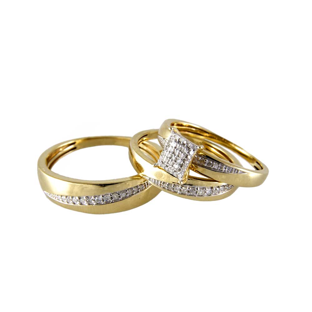 14k Gold Wedding Ring Set image 1