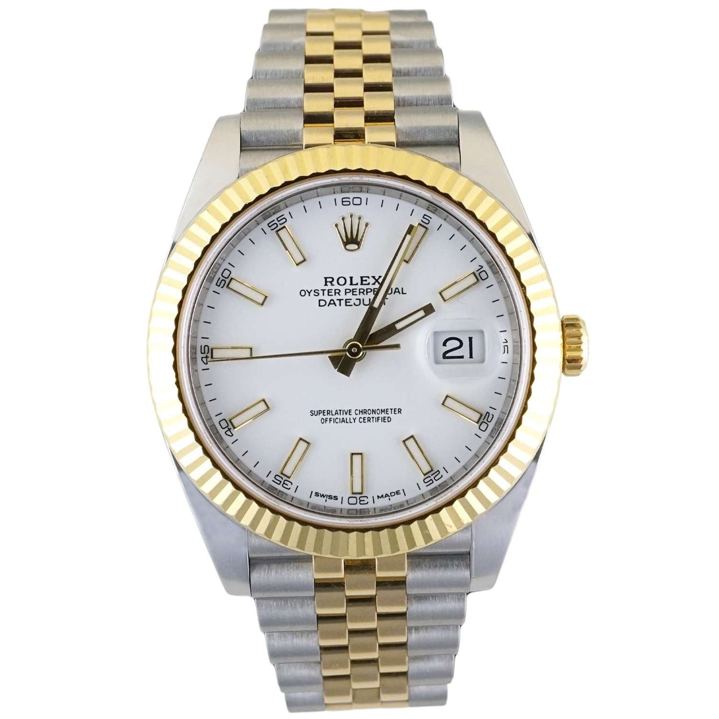 Rolex Datejust White Dial Two-Tone 41mm - Pre-Owned image 0