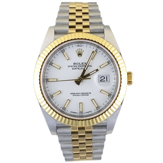 Rolex Datejust White Dial Two-Tone 41mm - Pre-Owned image 0