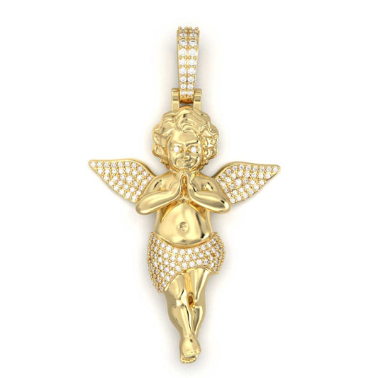 Gold Diamond Custom Angel Luxury Pendant