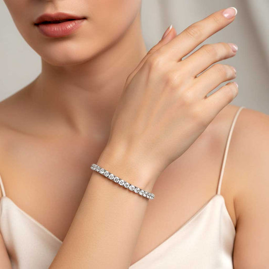 Diamond White Gold Tennis Bracelet 14k