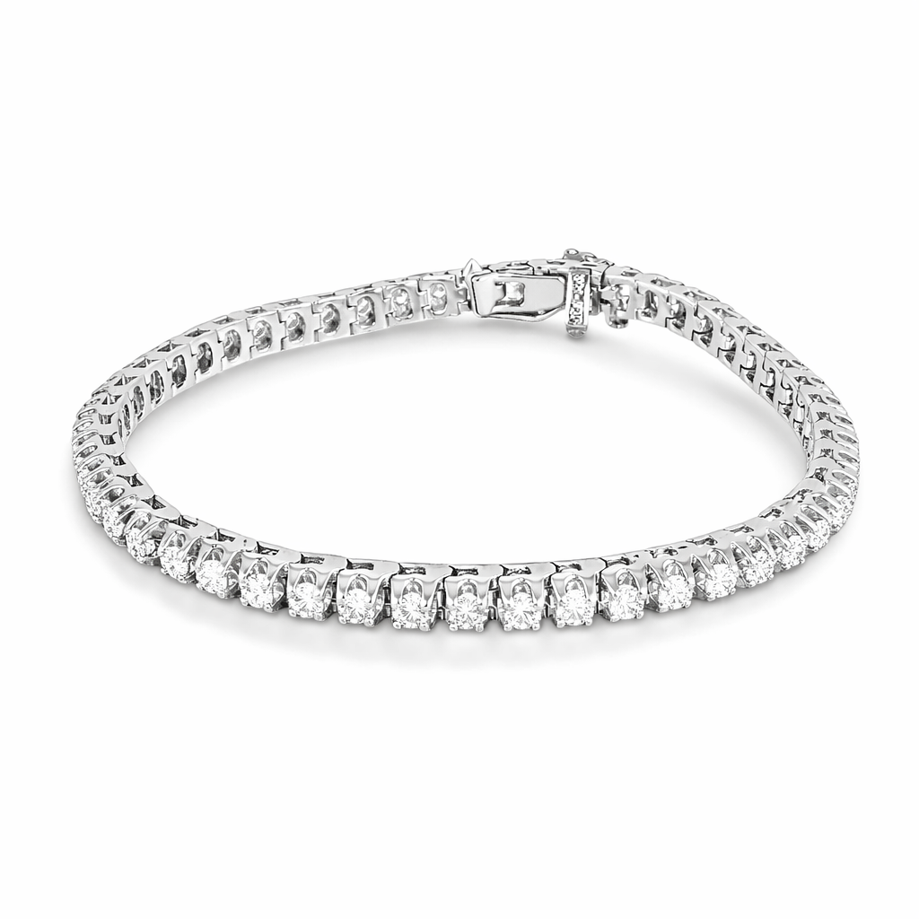 Diamond bracelet on a white background
