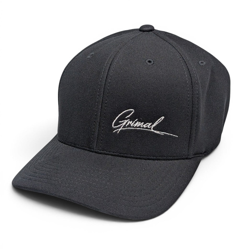 Grimal Small Signature Black Trucker Hat