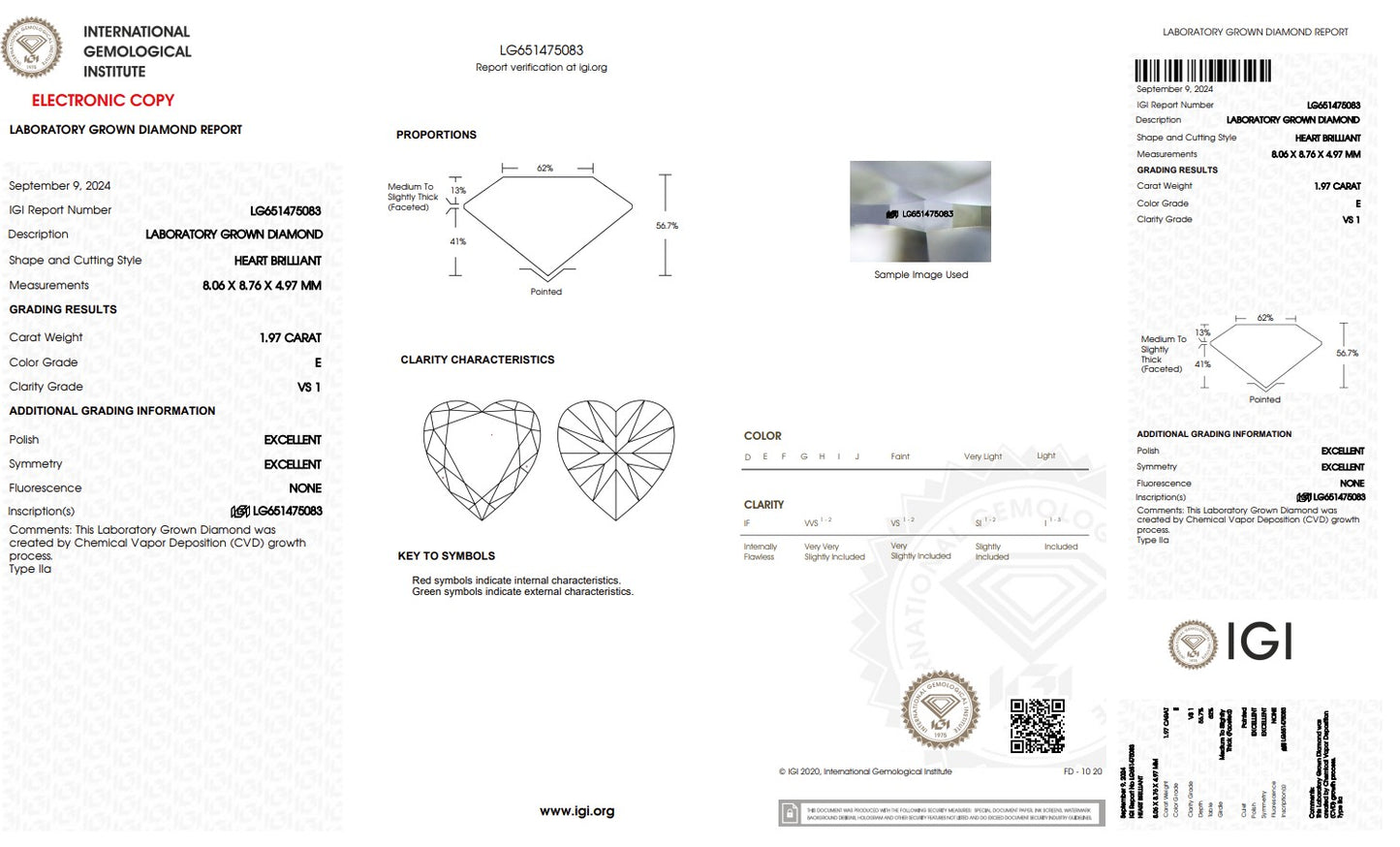 LAB Grown Diamond Heart Shape