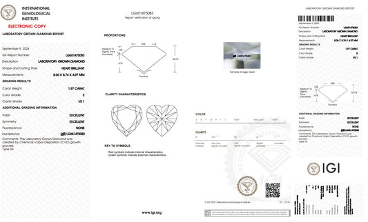 LAB Grown Diamond Heart Shape
