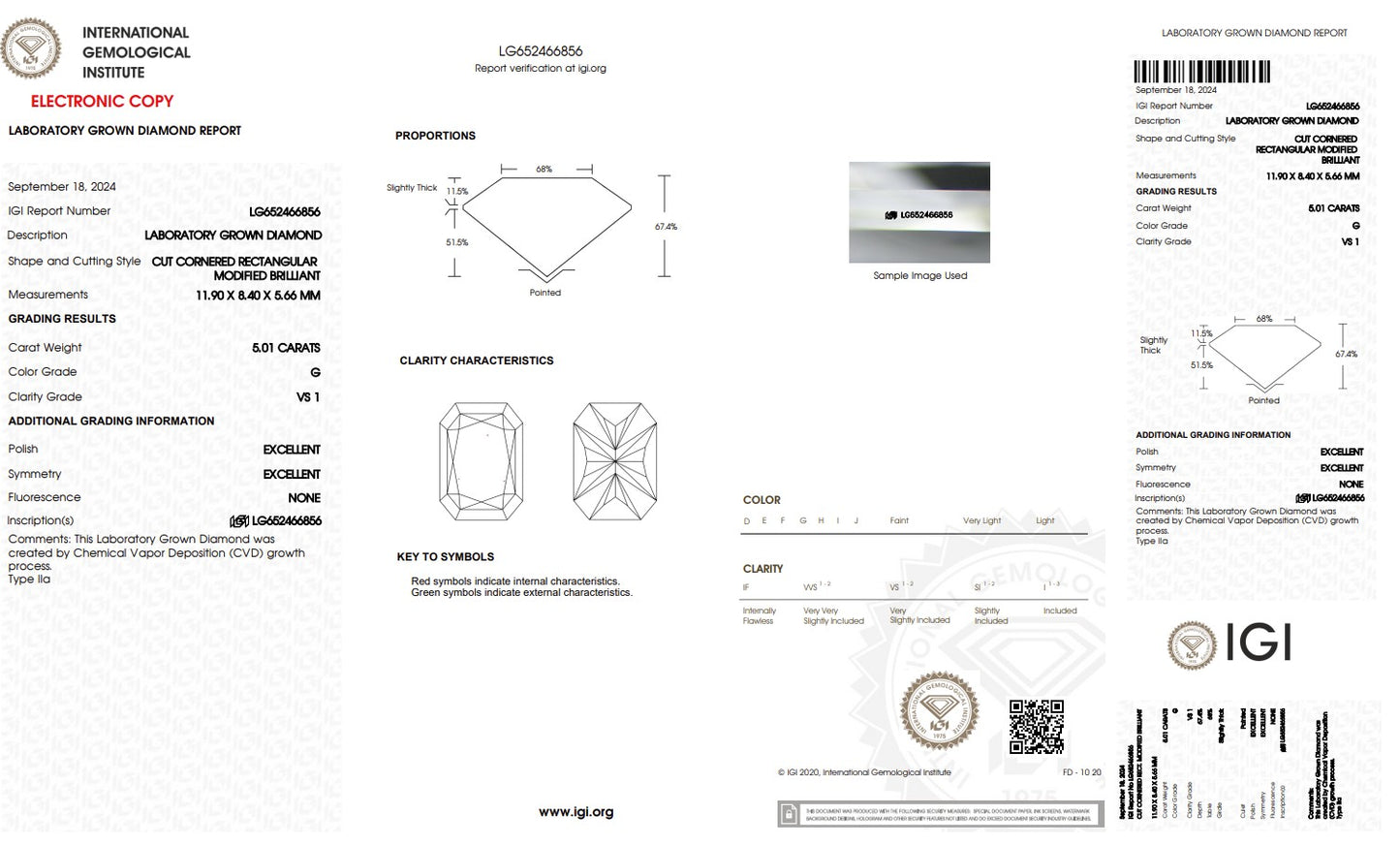LAB Grown Diamond Rectangle Shape