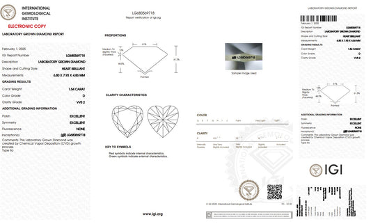 LAB Grown Diamond Heart Shape