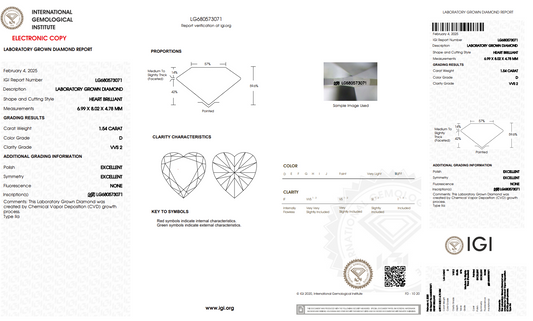 LAB Grown Diamond Heart Shape