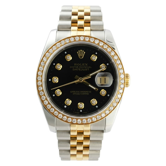 Rolex Datejust 18k Gold Diamond Bezel 36mm - Pre-Owned