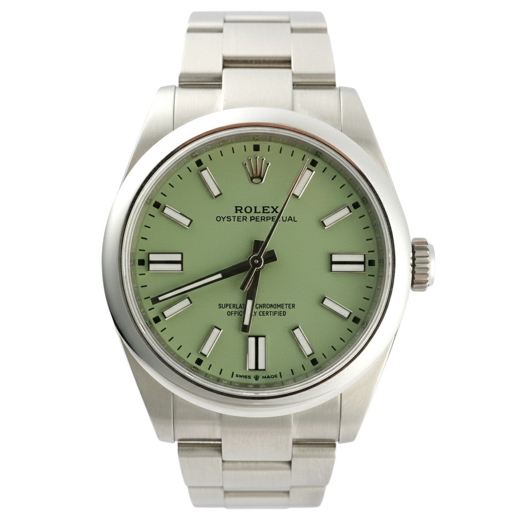 Rolex Oyster Perpetual Pistachio Dial 41mm - Pre-Owned