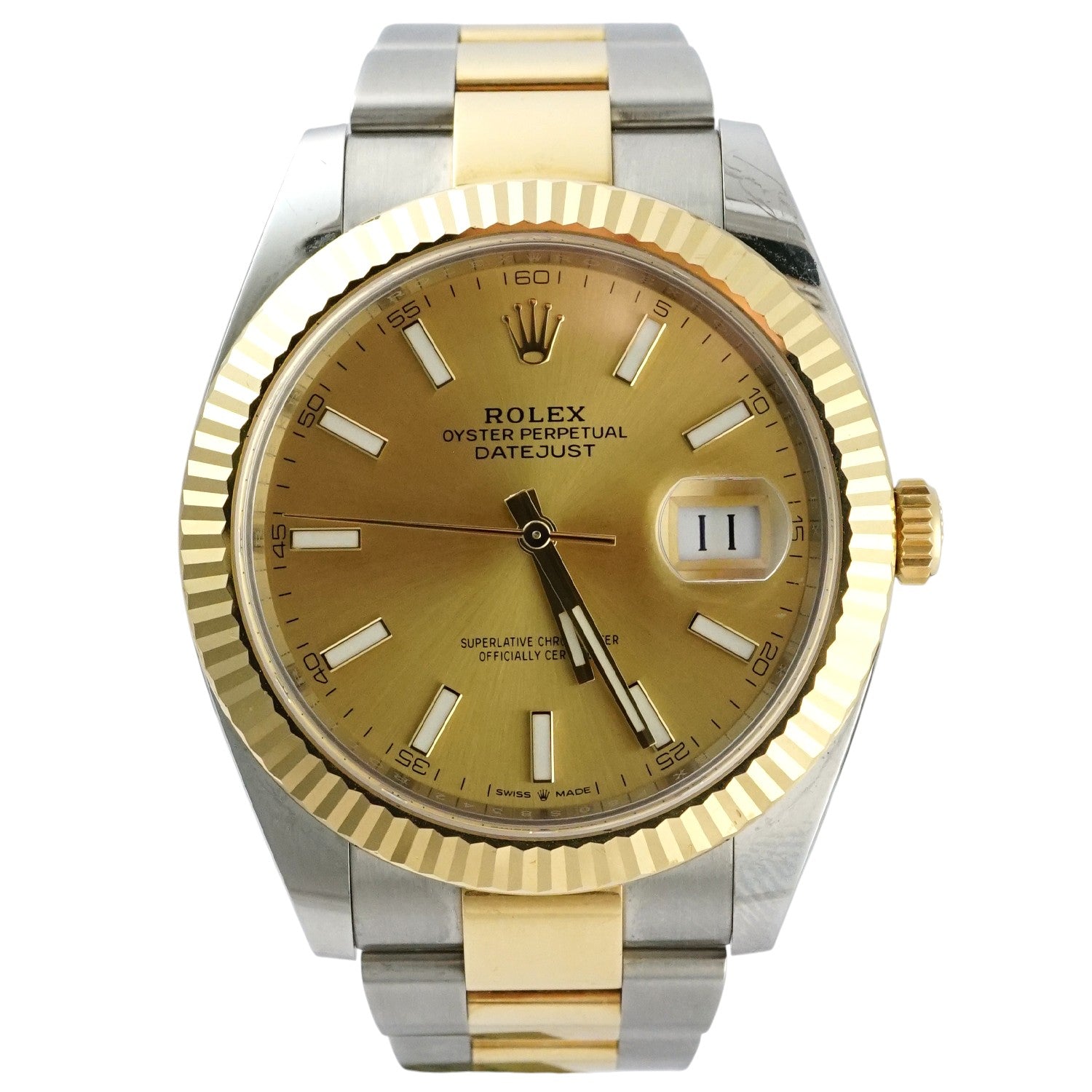 Rolex Datejust Yellow Gold Steel Champagne 41mm - Pre-Owned