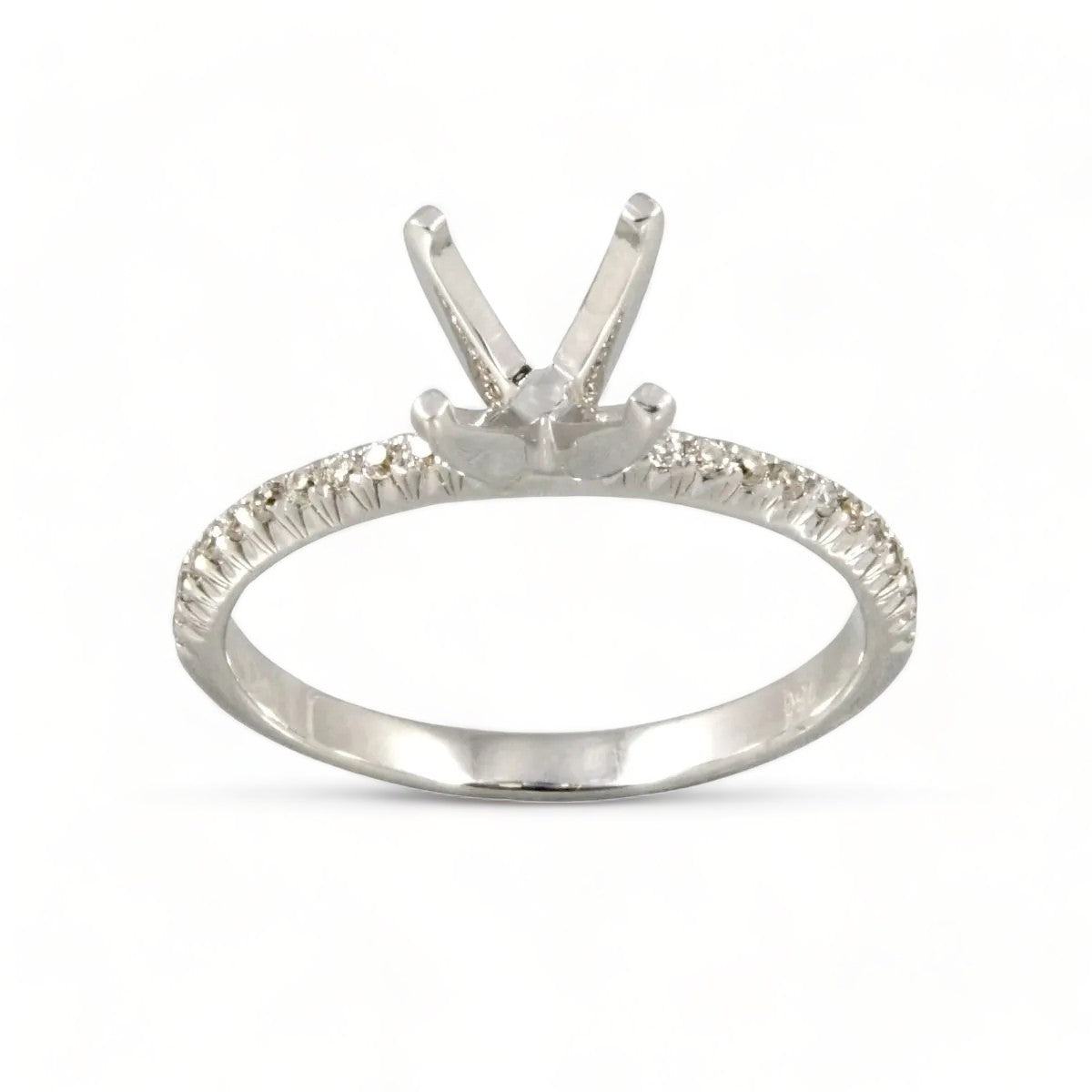 18k White Gold Customized Diamond Wedding Ring image 0