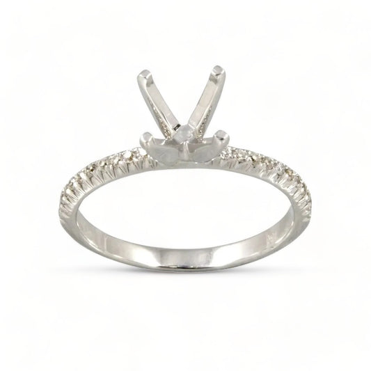 18k White Gold Customized Diamond Wedding Ring image 0