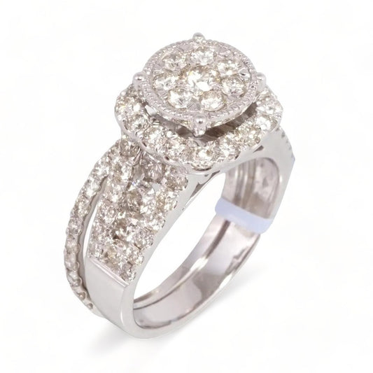 Diamond White Gold Ring 14k image 0