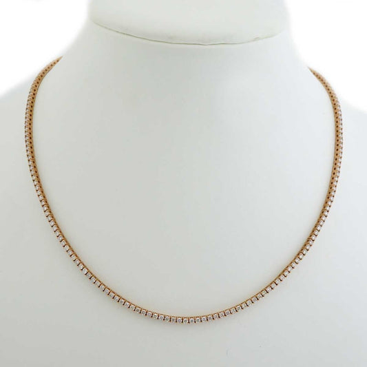 14k Diamond White Gold Tennis Chain image 0