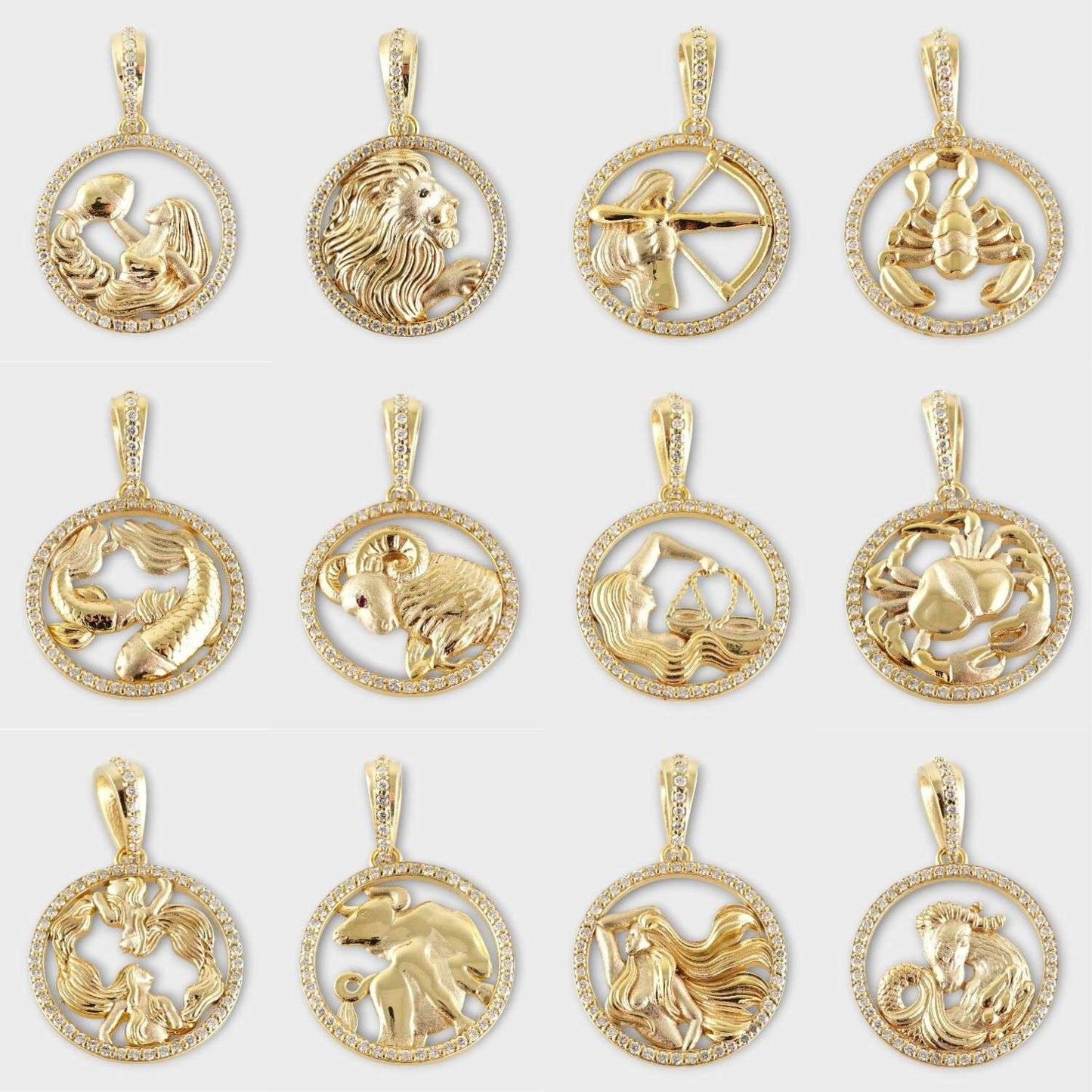 14k Yellow Gold Zodiac Symbol Customized by Grimal image 0