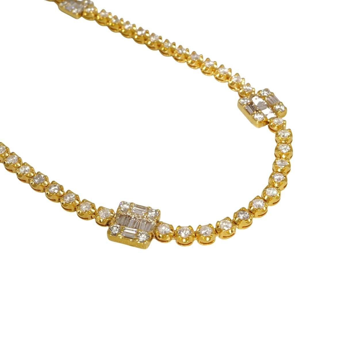 14k Diamond Yellow Gold Chain image 2
