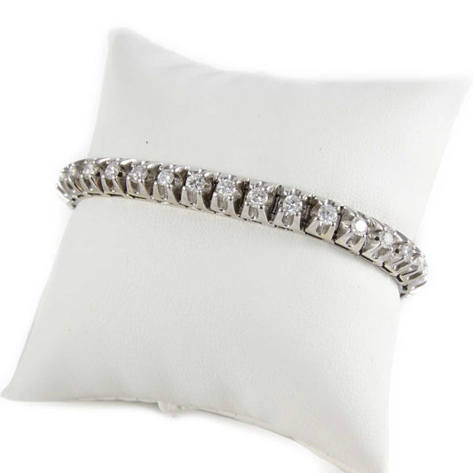 14k White Gold Diamond Bracelet for Women image 1