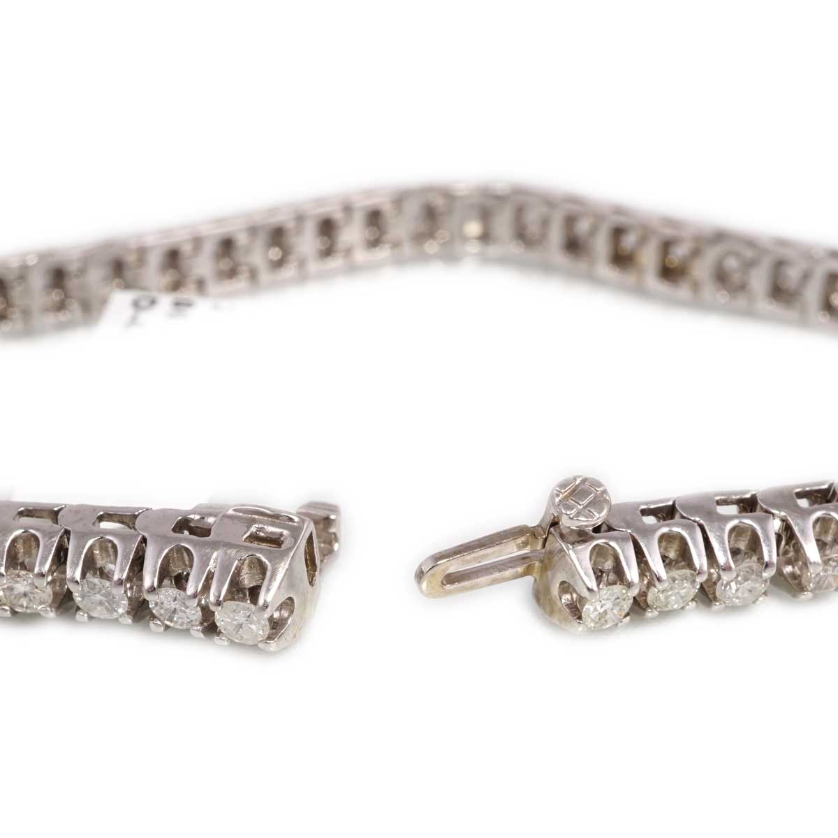 Diamond White Gold Tennis Bracelet 14k image 2