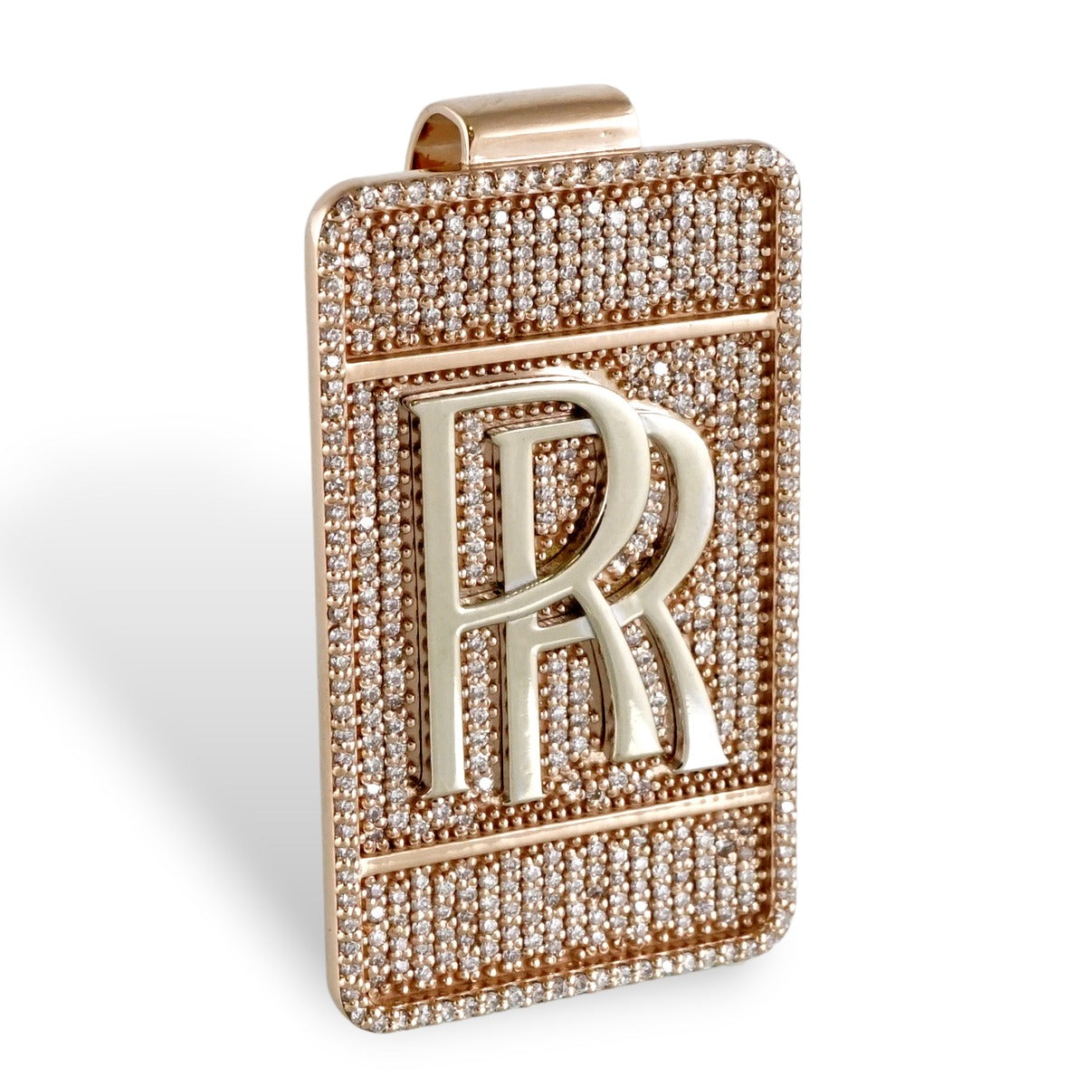 14k Rose Gold Diamond Rolls Royce Money Clip image 2