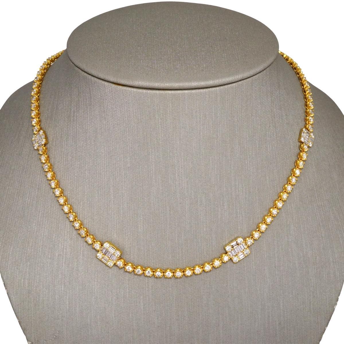 14k Diamond Yellow Gold Chain image 1