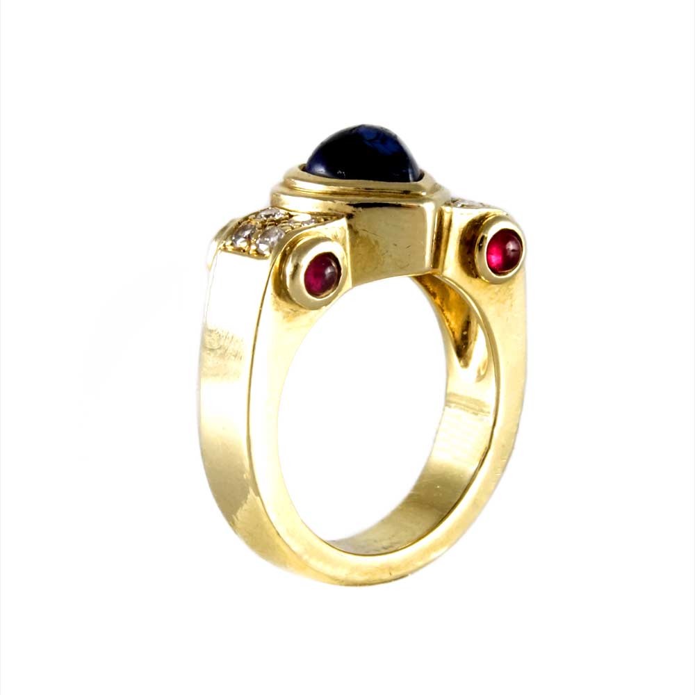 14k Yellow Gold Vintage Stone Ring image 0