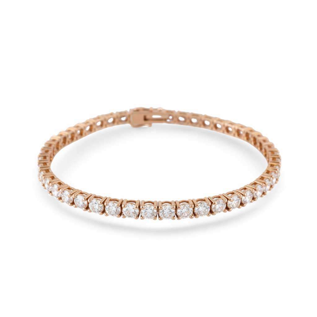 14k Rose Gold LAB Diamond Tennis Bracelet image 0