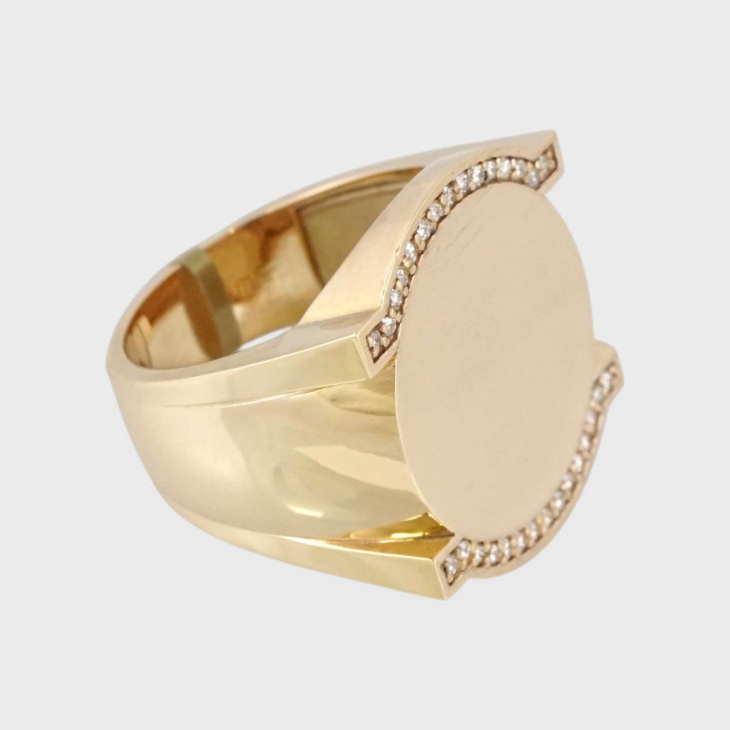 10k Yellow Gold Diamond Ring for Men image 1