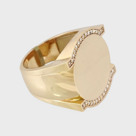 10k Yellow Gold Diamond Ring for Men image 1
