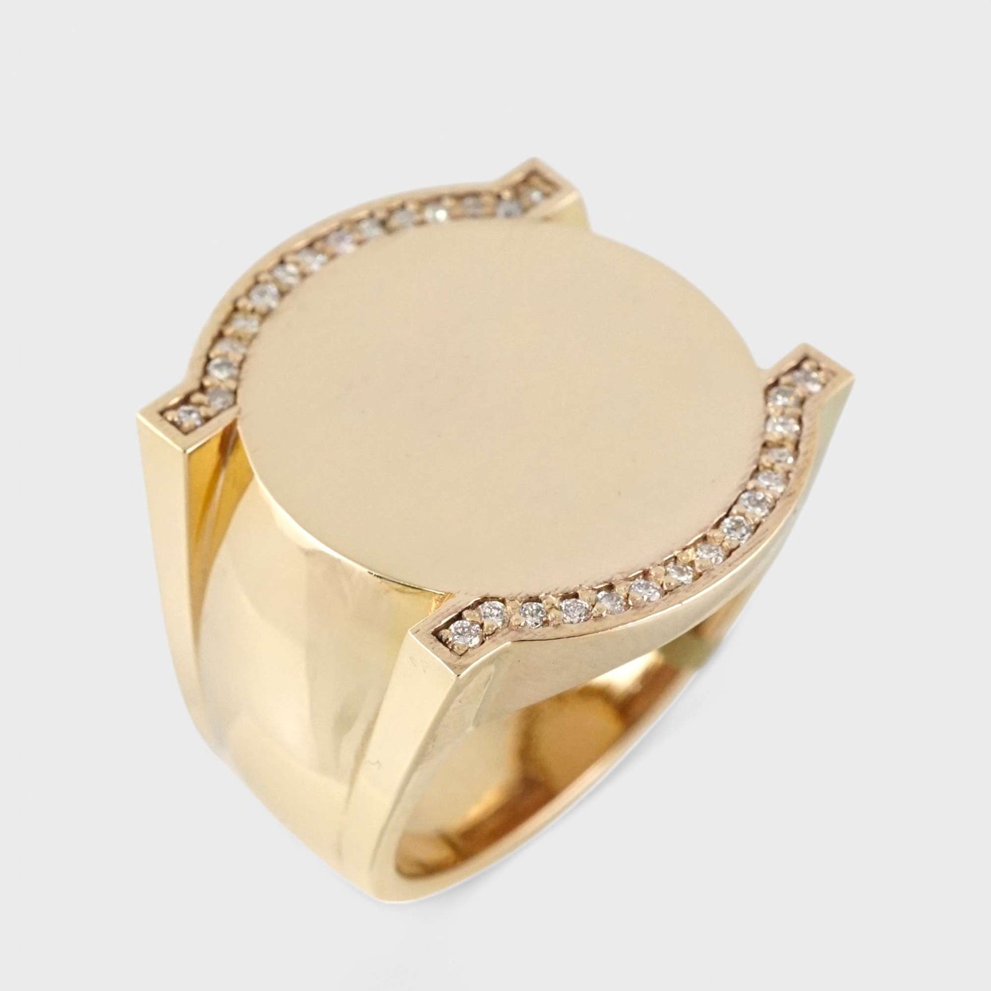 10k Yellow Gold Diamond Ring for Men image 0