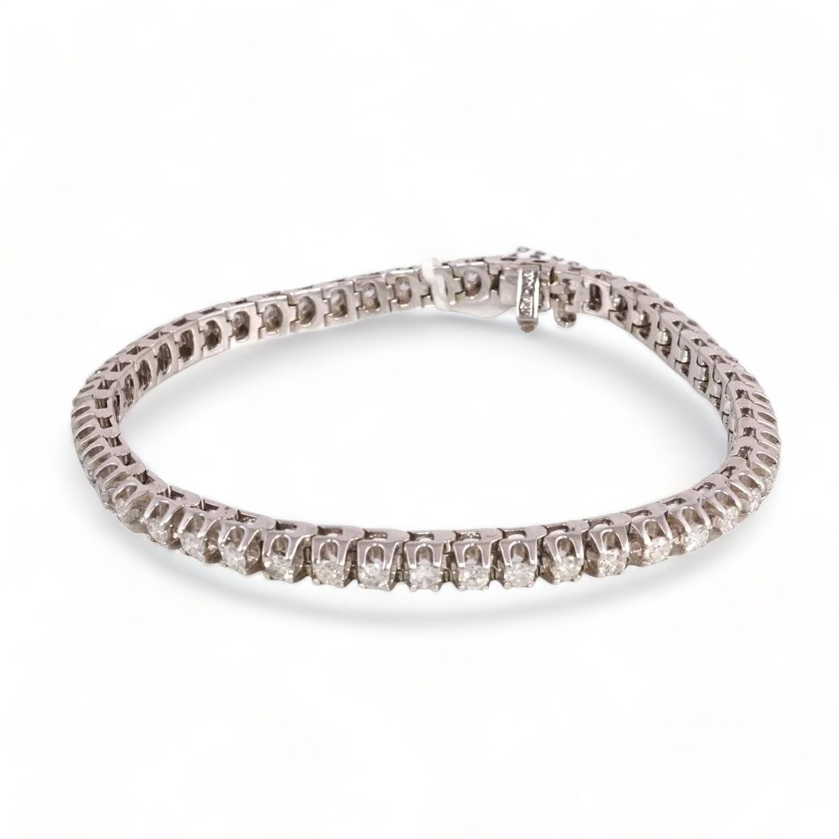 Diamond White Gold Tennis Bracelet 14k image 0