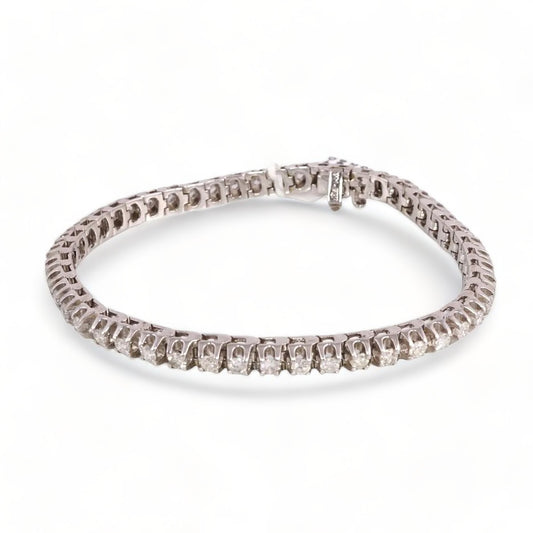 Diamond White Gold Tennis Bracelet 14k image 0