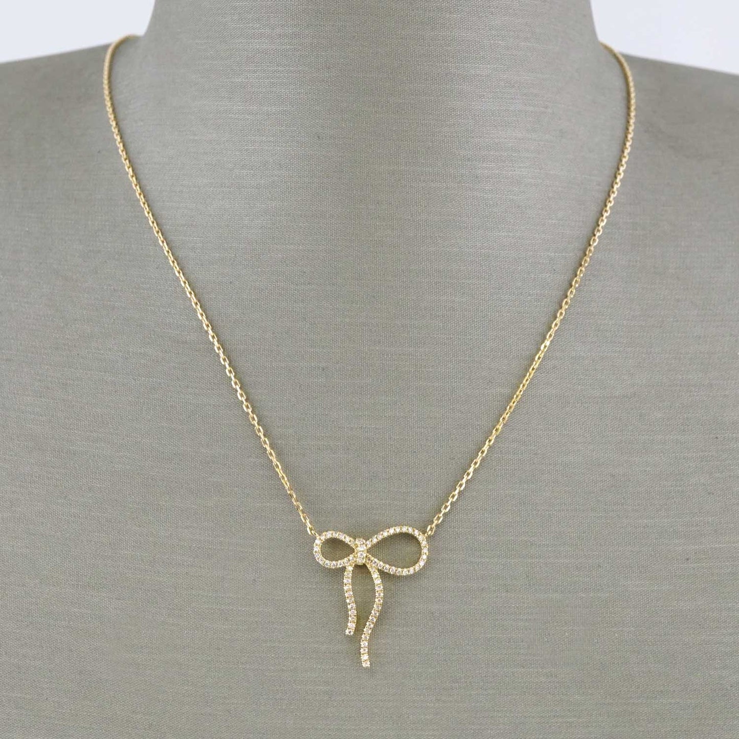 Diamond Ribbon Chain in 14k Yellow Gold image 0