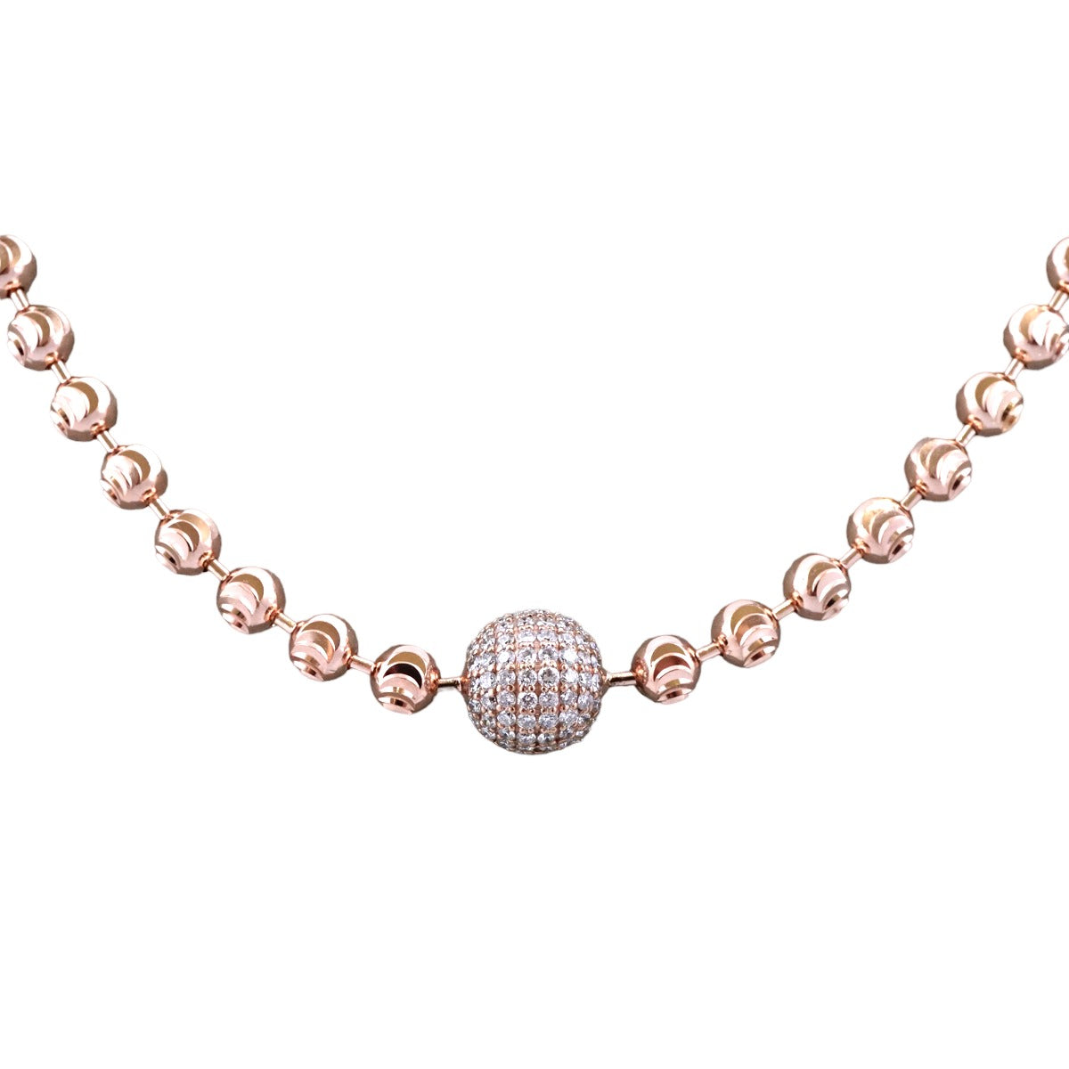 Unisex 14k Rose Gold Ball Chain image 3