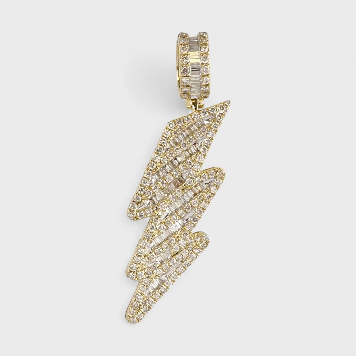 10k Yellow Gold Diamond Ray Pendant image 0