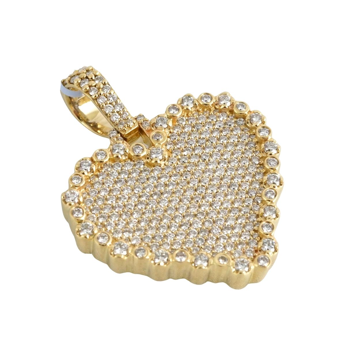 14k Gold Diamond Heart Pendant image 1