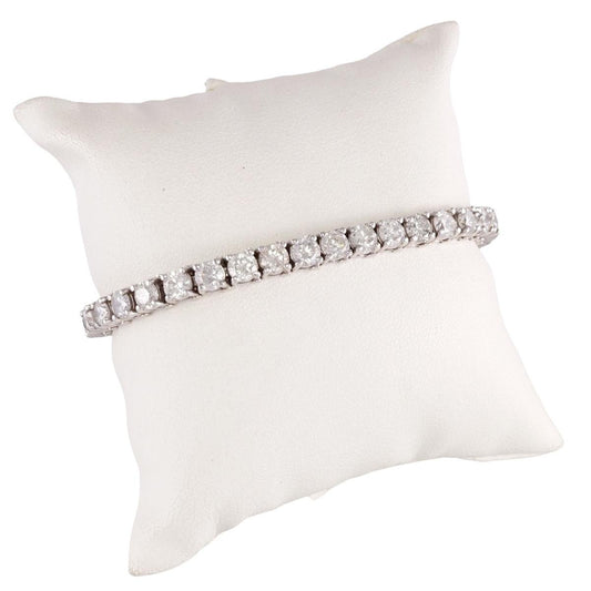 14k Diamond Tennis White Gold Bracelet image 1