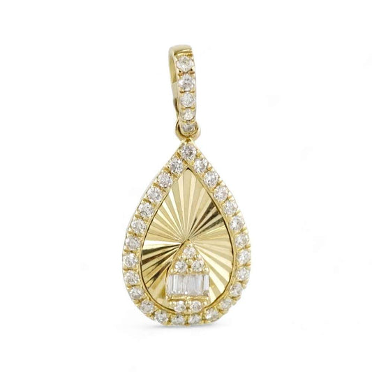 Women's 10k Yellow Gold Diamond Drop Charm image 0