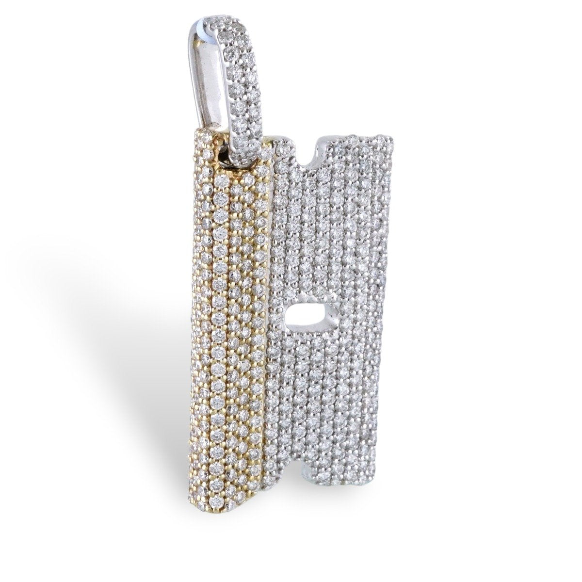 14k Gold Diamond Razor Pendant image 0